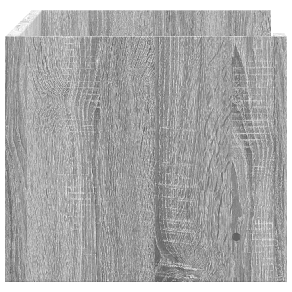 szürke sonoma színű szerelt fa fali polc 70,5 x 35 x 30,5 cm