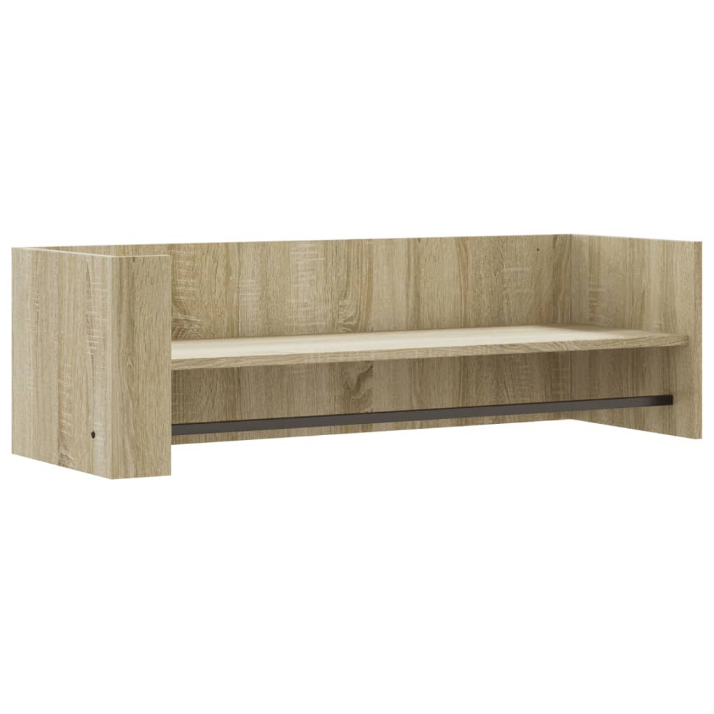 sonoma tölgy színű szerelt fa fali polc 100 x 35 x 30,5 cm