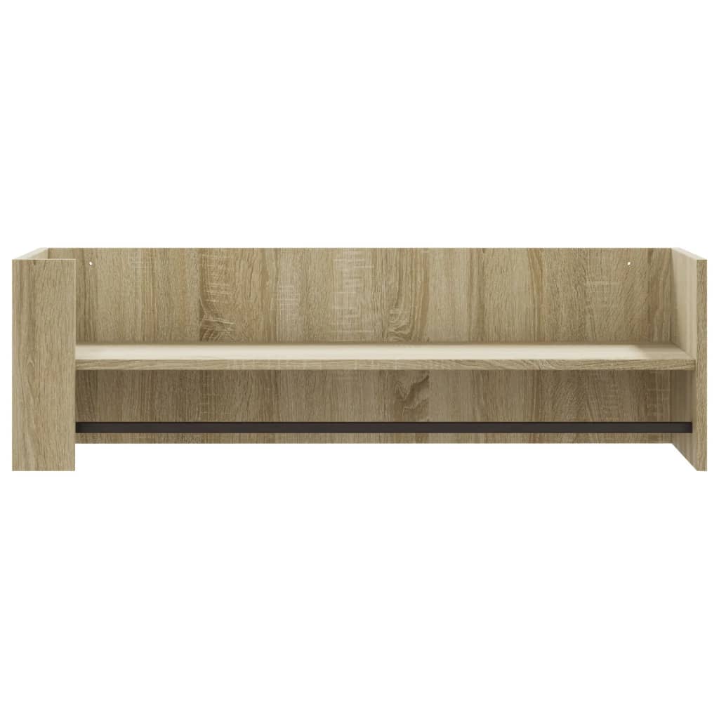 sonoma tölgy színű szerelt fa fali polc 100 x 35 x 30,5 cm