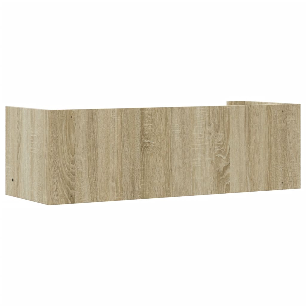 sonoma tölgy színű szerelt fa fali polc 100 x 35 x 30,5 cm