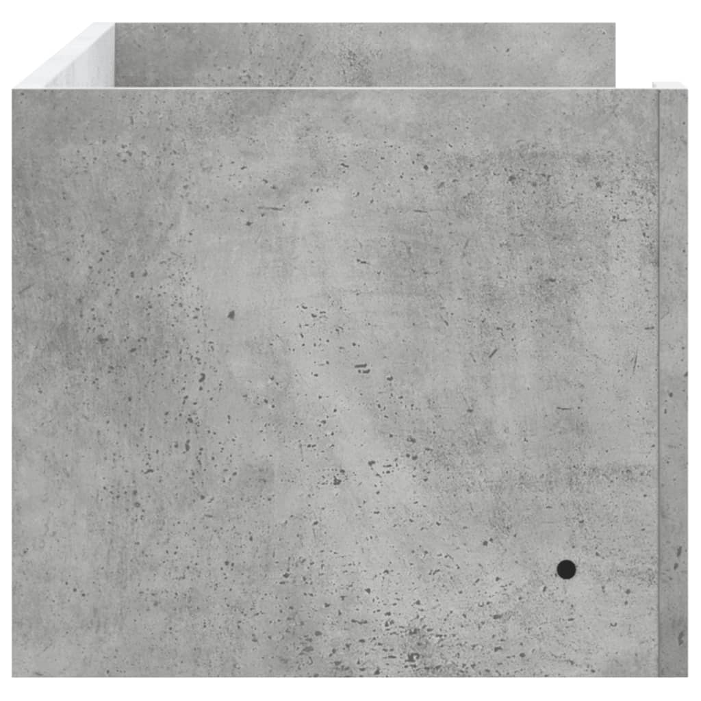 betonszürke szerelt fa fali polc 100 x 35 x 30,5 cm