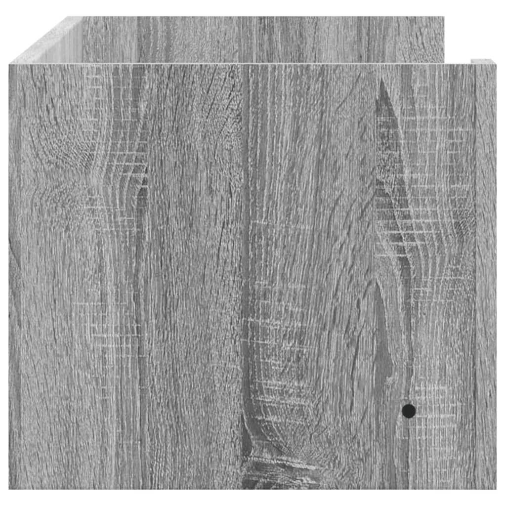 szürke sonoma színű szerelt fa fali polc 100 x 35 x 30,5 cm