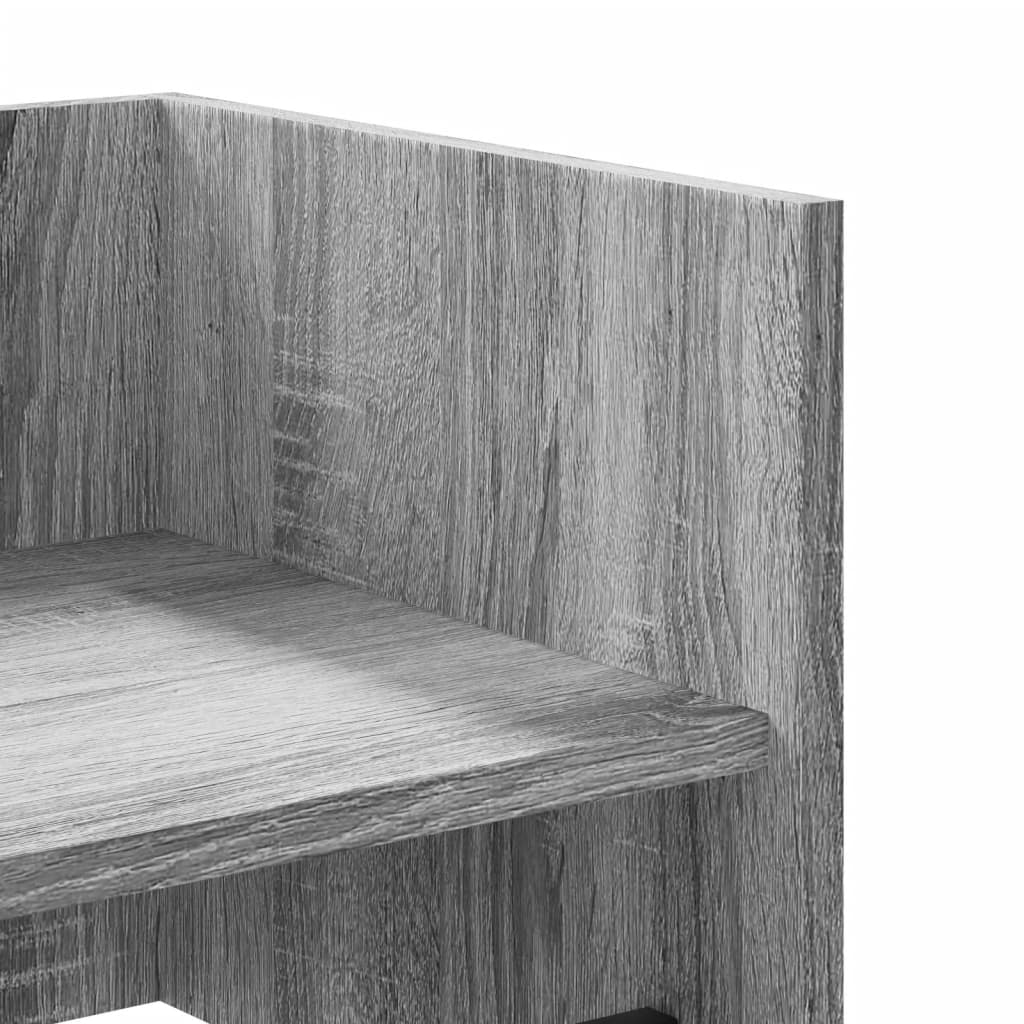 szürke sonoma színű szerelt fa fali polc 100 x 35 x 30,5 cm