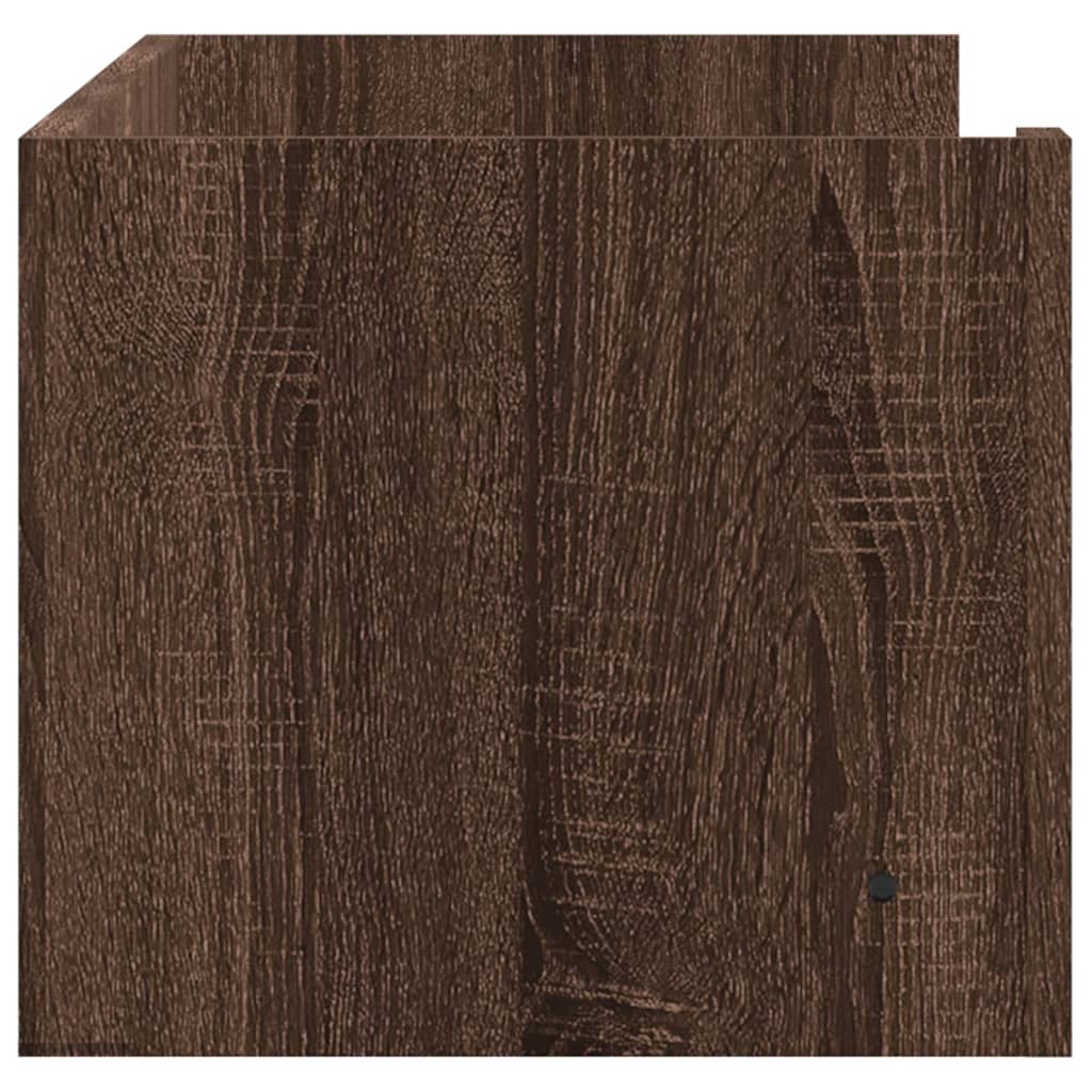 barna tölgy színű szerelt fa fali polc 100 x 35 x 30,5 cm