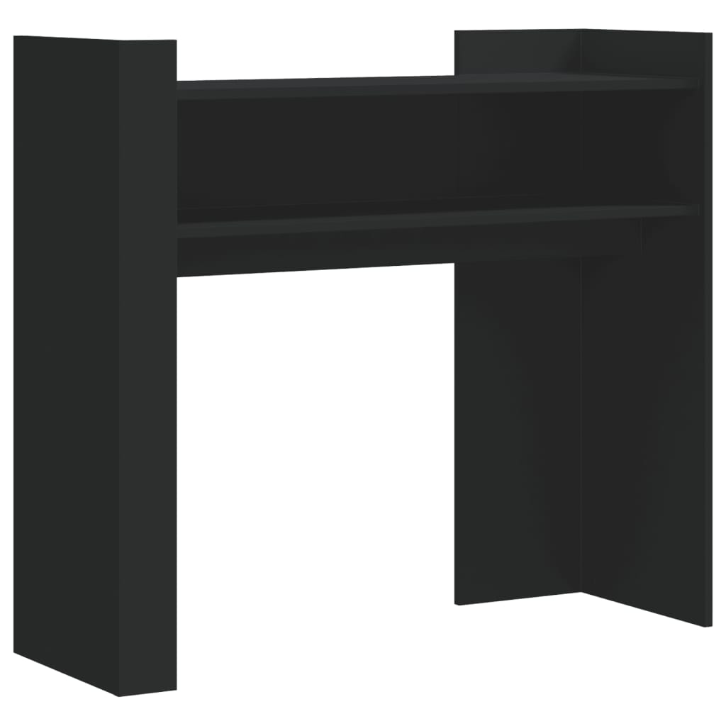 fekete szerelt fa tálalóasztal 100x35x90 cm