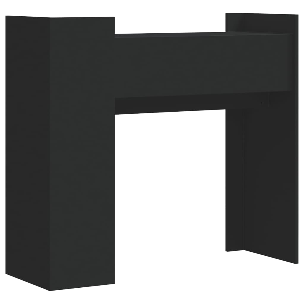 fekete szerelt fa tálalóasztal 100x35x90 cm