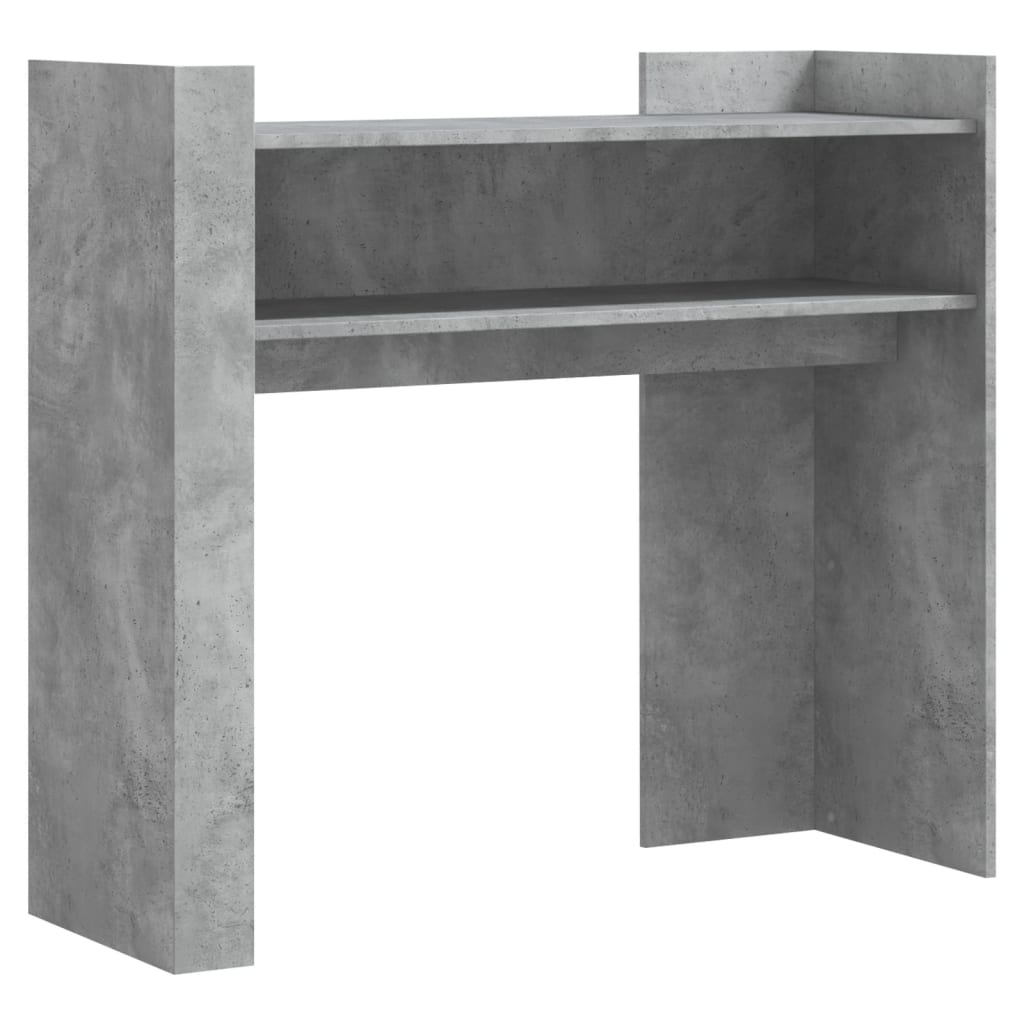 betonszürke szerelt fa tálalóasztal 100x35x90 cm
