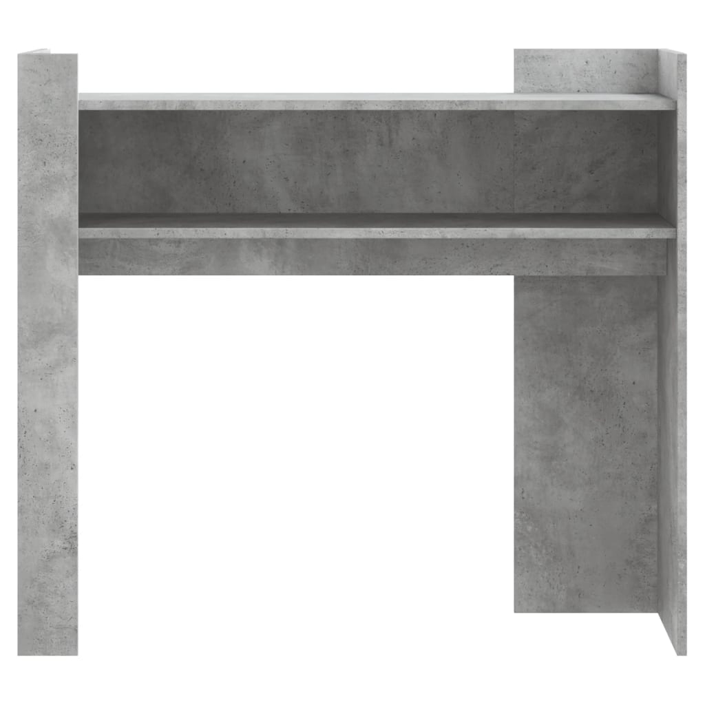 betonszürke szerelt fa tálalóasztal 100x35x90 cm