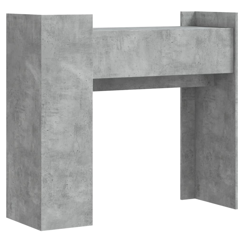 betonszürke szerelt fa tálalóasztal 100x35x90 cm