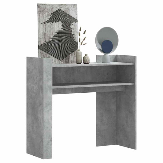 betonszürke szerelt fa tálalóasztal 100x35x90 cm
