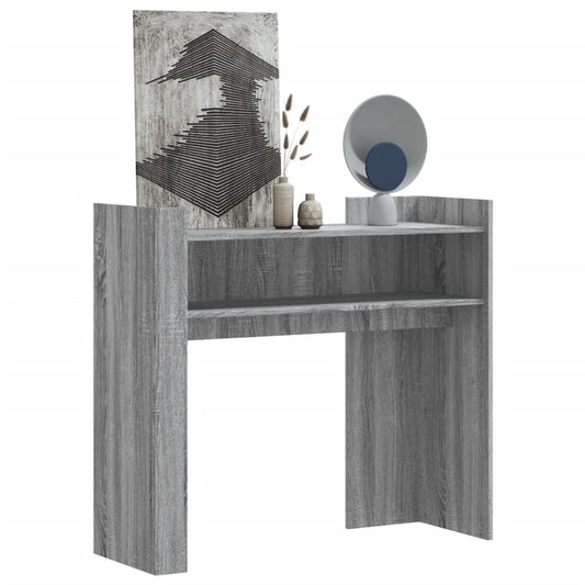 szürke sonoma színű szerelt fa tálalóasztal 100x35x90 cm