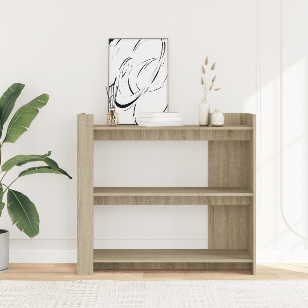 sonoma tölgy színű szerelt fa tálalóasztal 100x35x90 cm