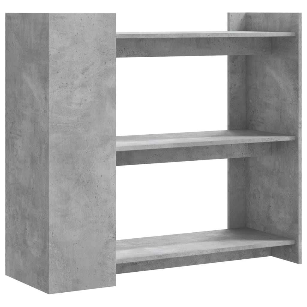 betonszürke szerelt fa tálalóasztal 100x35x90 cm