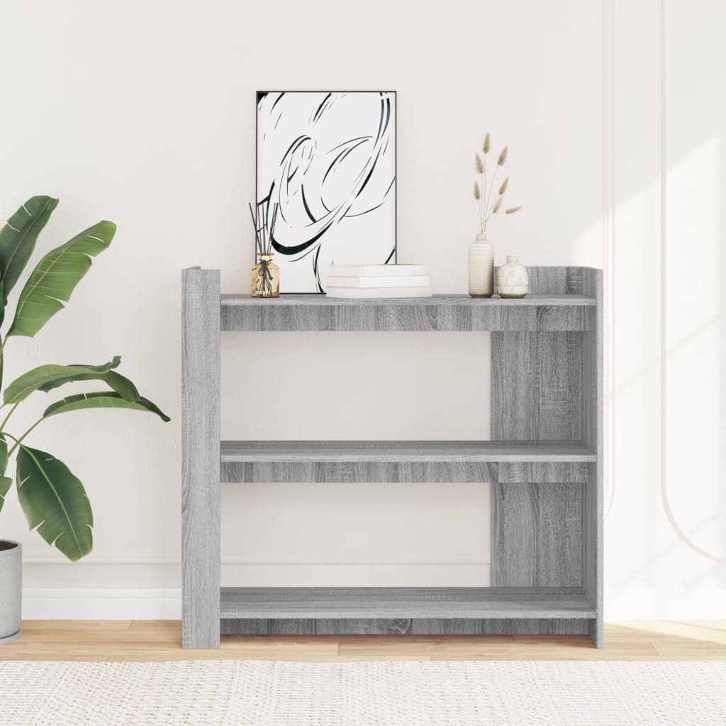 szürke sonoma színű szerelt fa tálalóasztal 100x35x90 cm