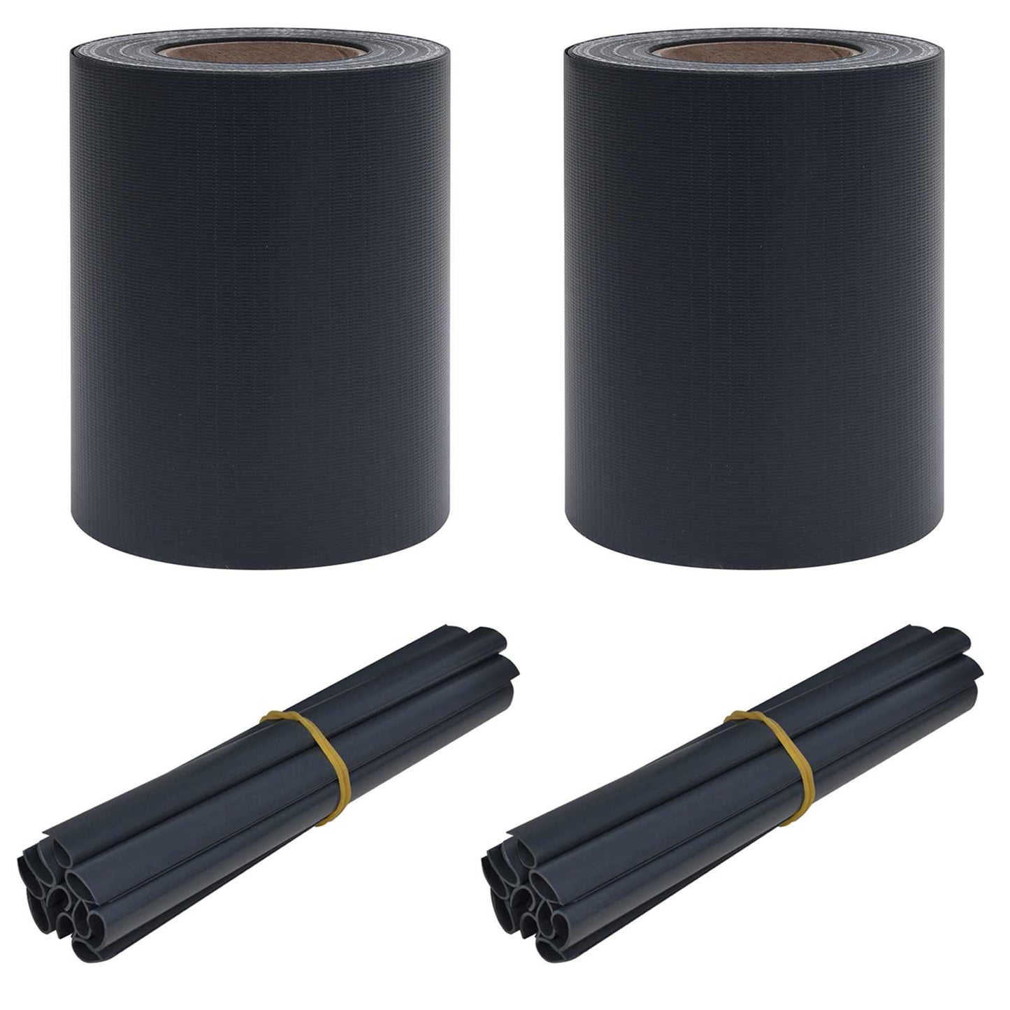 Kerti privacy képernyők 2 pcs 35 x 0,19 m PVC Sötétszürke