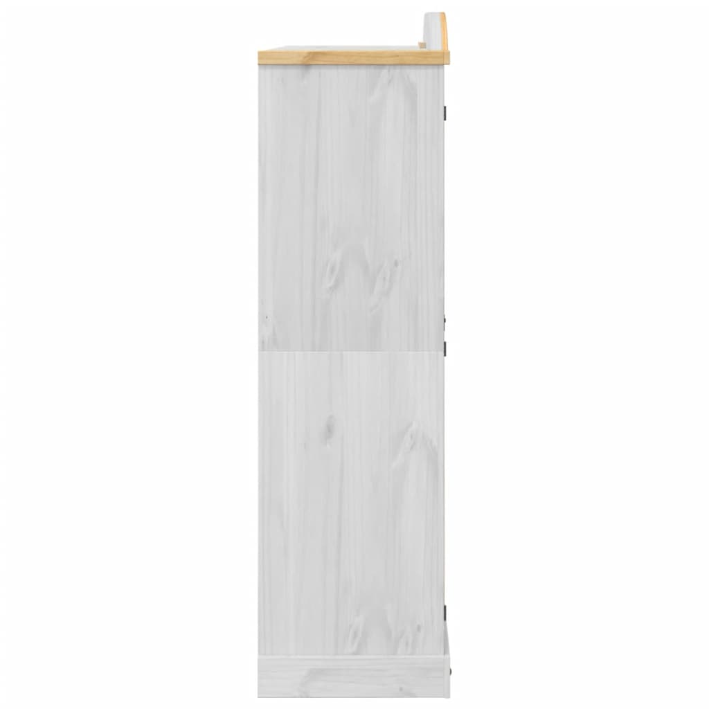 fehér Corona tömör fenyőfa ruhásszekrény 151,5 x 52 x 186 cm