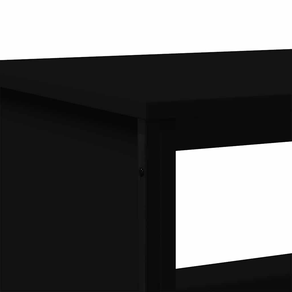 fekete szerelt fa dohányzóasztal 100 x 51 x 40 cm