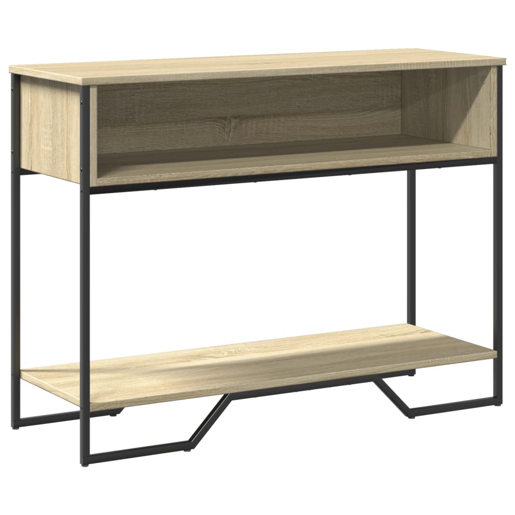 sonoma tölgy színű szerelt fa dohányzóasztal 100x35x74,5 cm