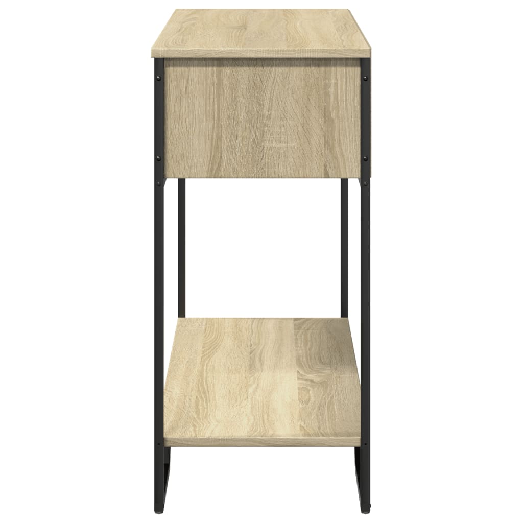 sonoma tölgy színű szerelt fa dohányzóasztal 100x35x74,5 cm