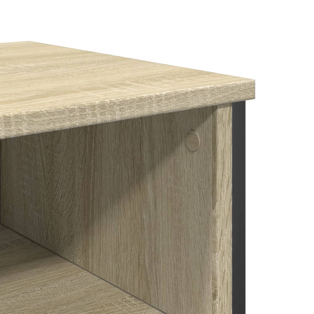 sonoma tölgy színű szerelt fa dohányzóasztal 100x35x74,5 cm