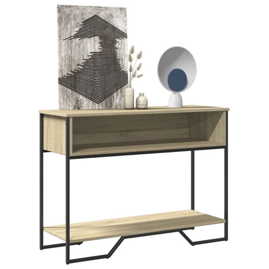 sonoma tölgy színű szerelt fa dohányzóasztal 100x35x74,5 cm