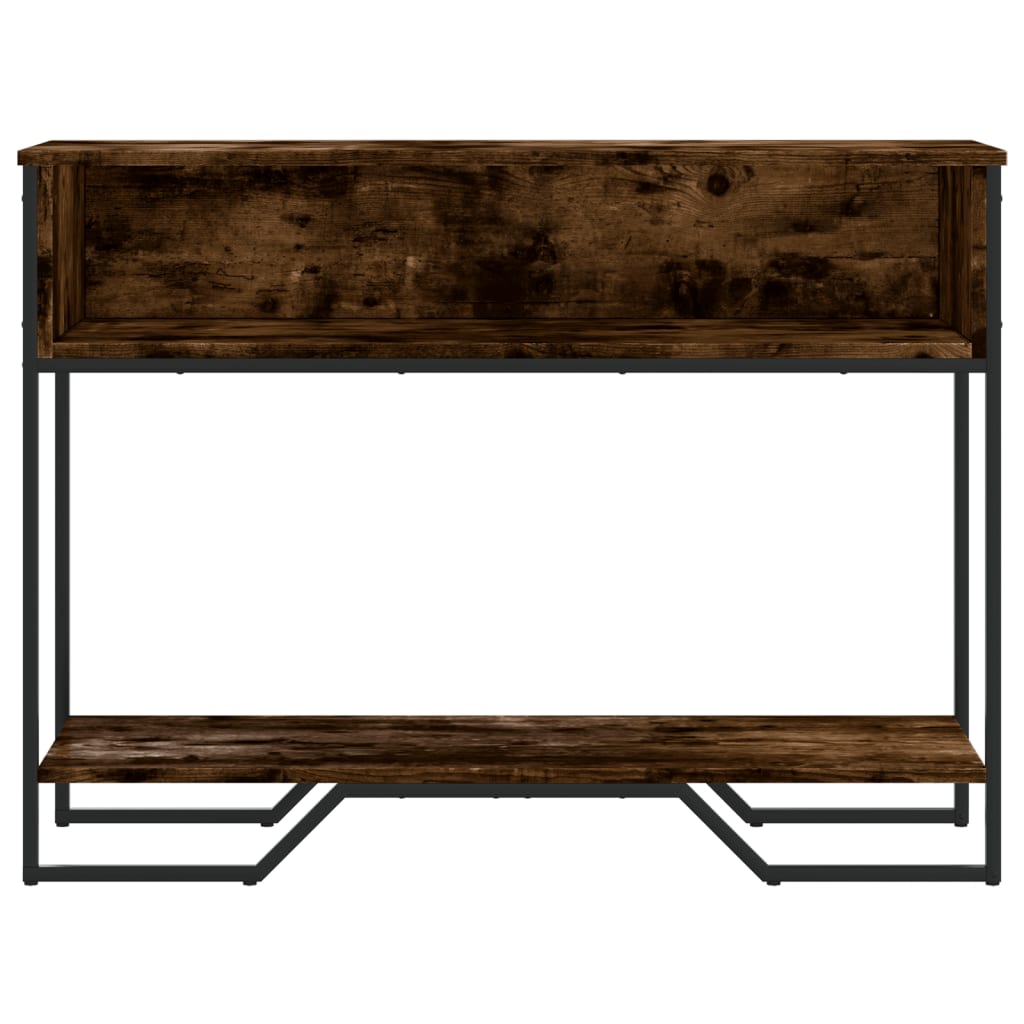 füstös tölgy színű szerelt fa tálalóasztal 100x35x74,5 cm