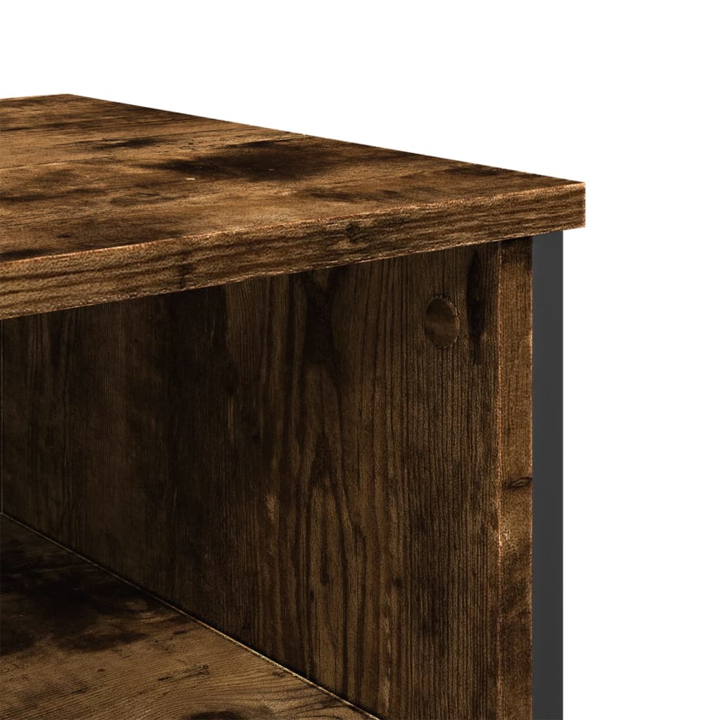 füstös tölgy színű szerelt fa tálalóasztal 100x35x74,5 cm