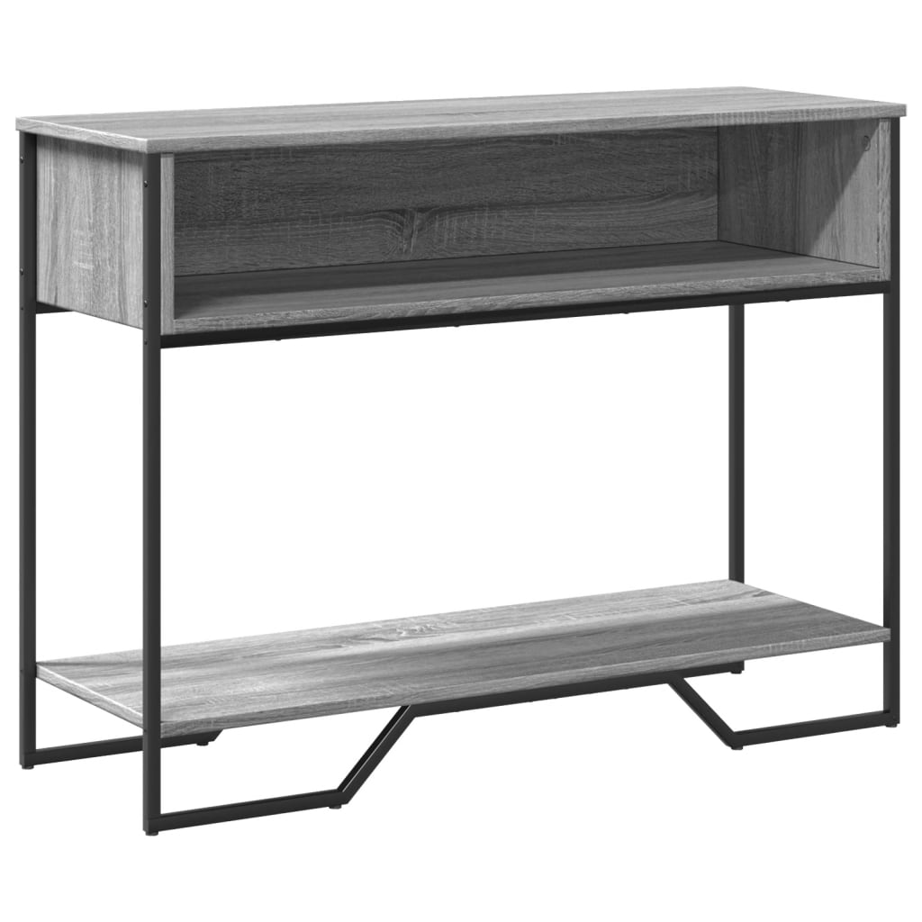 szürke sonoma szerelt fa dohányzóasztal 100x35x74,5 cm