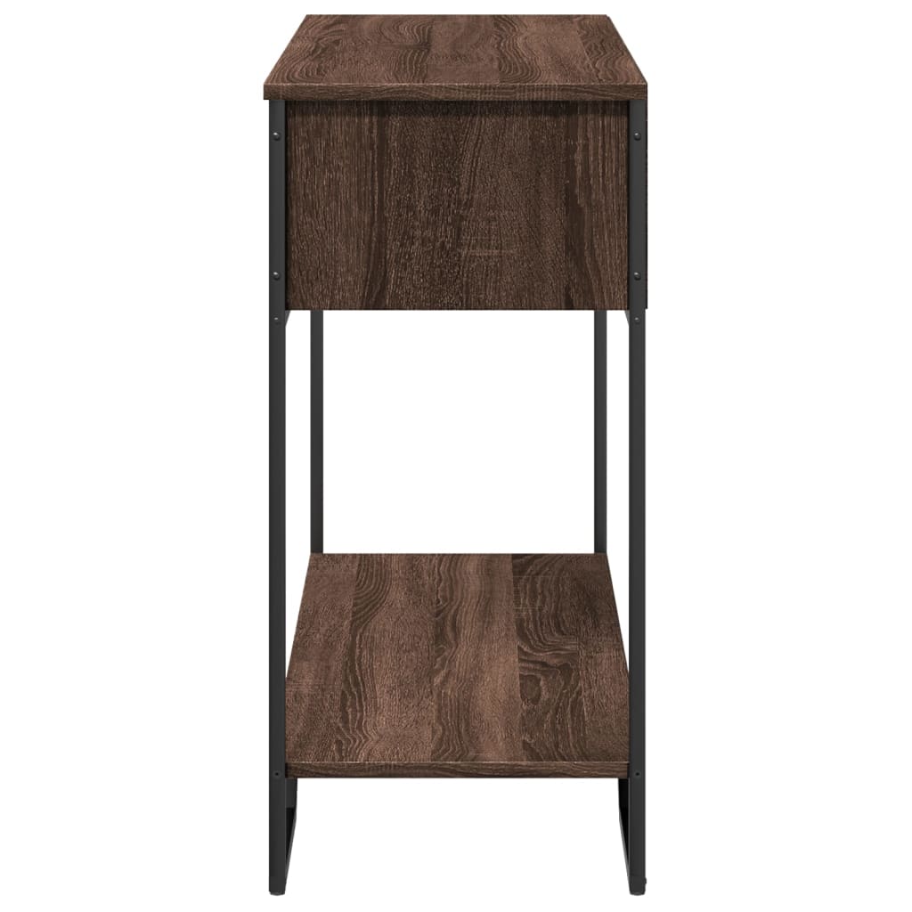 barna tölgyszínű szerelt fa dohányzóasztal 100x35x74,5 cm