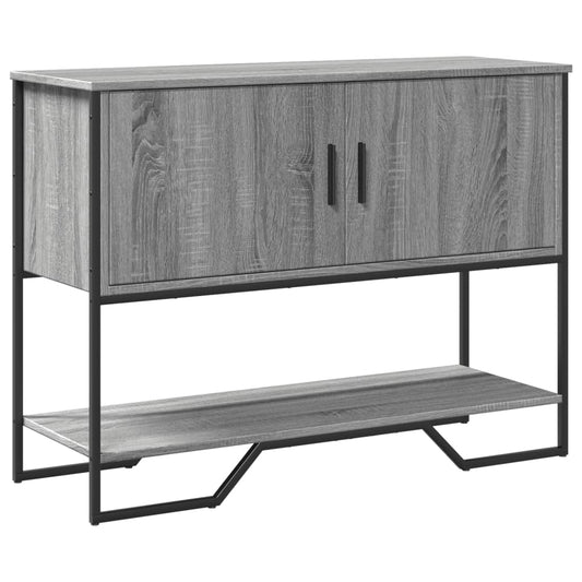 szürke sonoma szerelt fa dohányzóasztal 100x35x74,5 cm