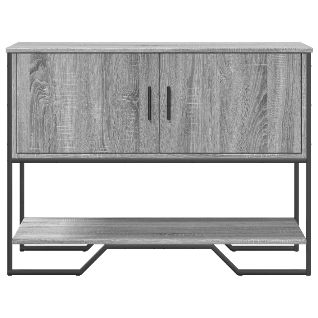 szürke sonoma szerelt fa dohányzóasztal 100x35x74,5 cm