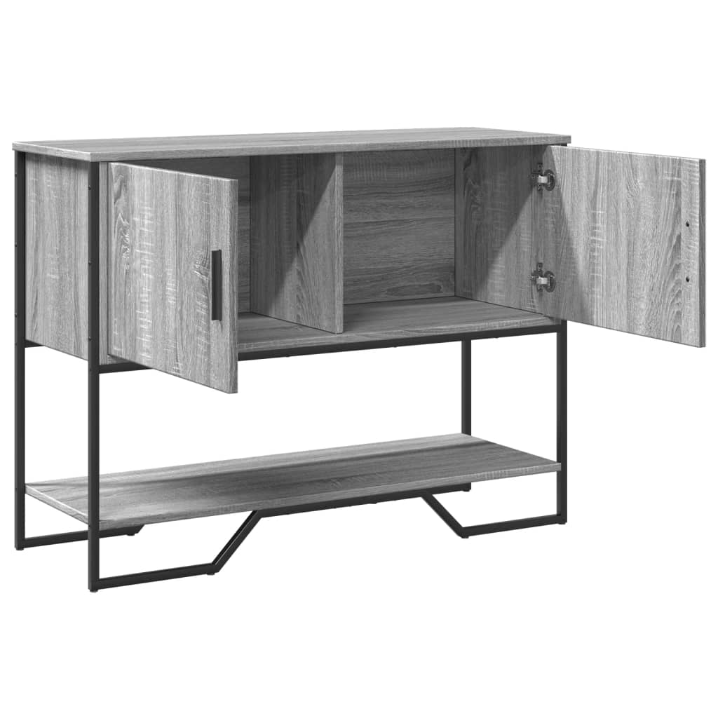 szürke sonoma szerelt fa dohányzóasztal 100x35x74,5 cm