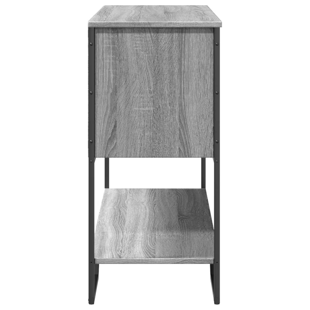szürke sonoma szerelt fa dohányzóasztal 100x35x74,5 cm