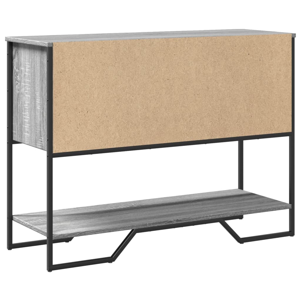 szürke sonoma szerelt fa dohányzóasztal 100x35x74,5 cm