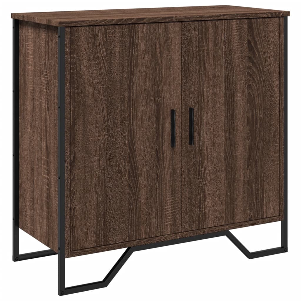 fekete szerelt fa tálalóasztal 78 x 35,5 x 74,5 cm