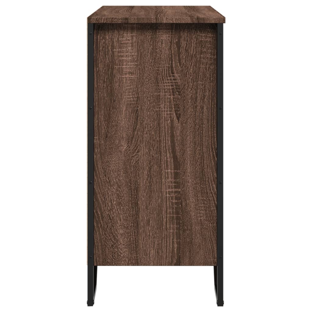 fekete szerelt fa tálalóasztal 78 x 35,5 x 74,5 cm