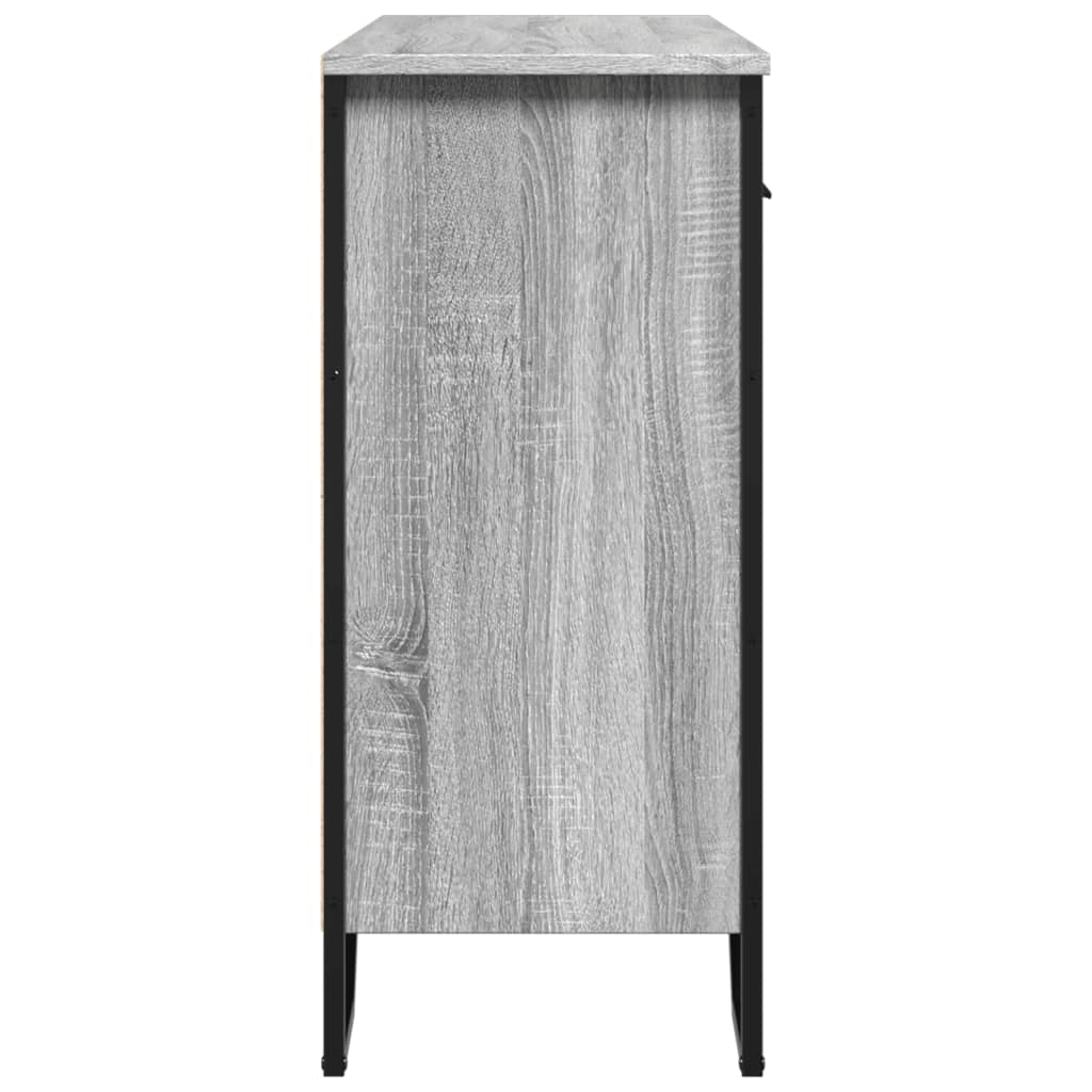 szürke sonoma színű szerelt fa tálalószekrény 97x32,5x74,5 cm