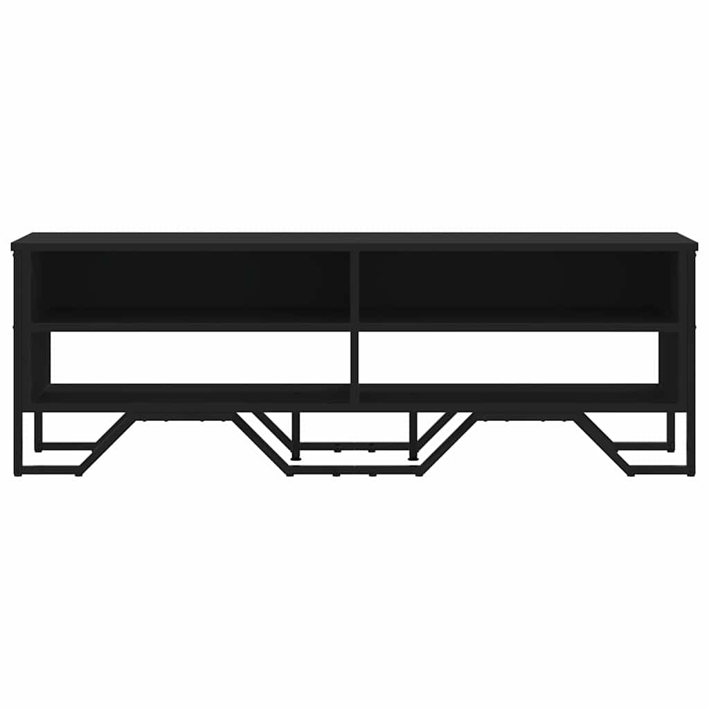 fekete szerelt fa TV-szekrény 122 x 34 x 41 cm