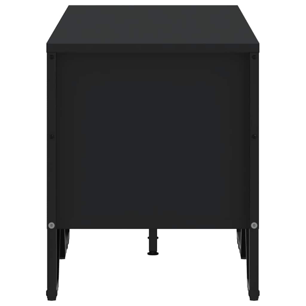 fekete szerelt fa TV-szekrény 122 x 34 x 41 cm