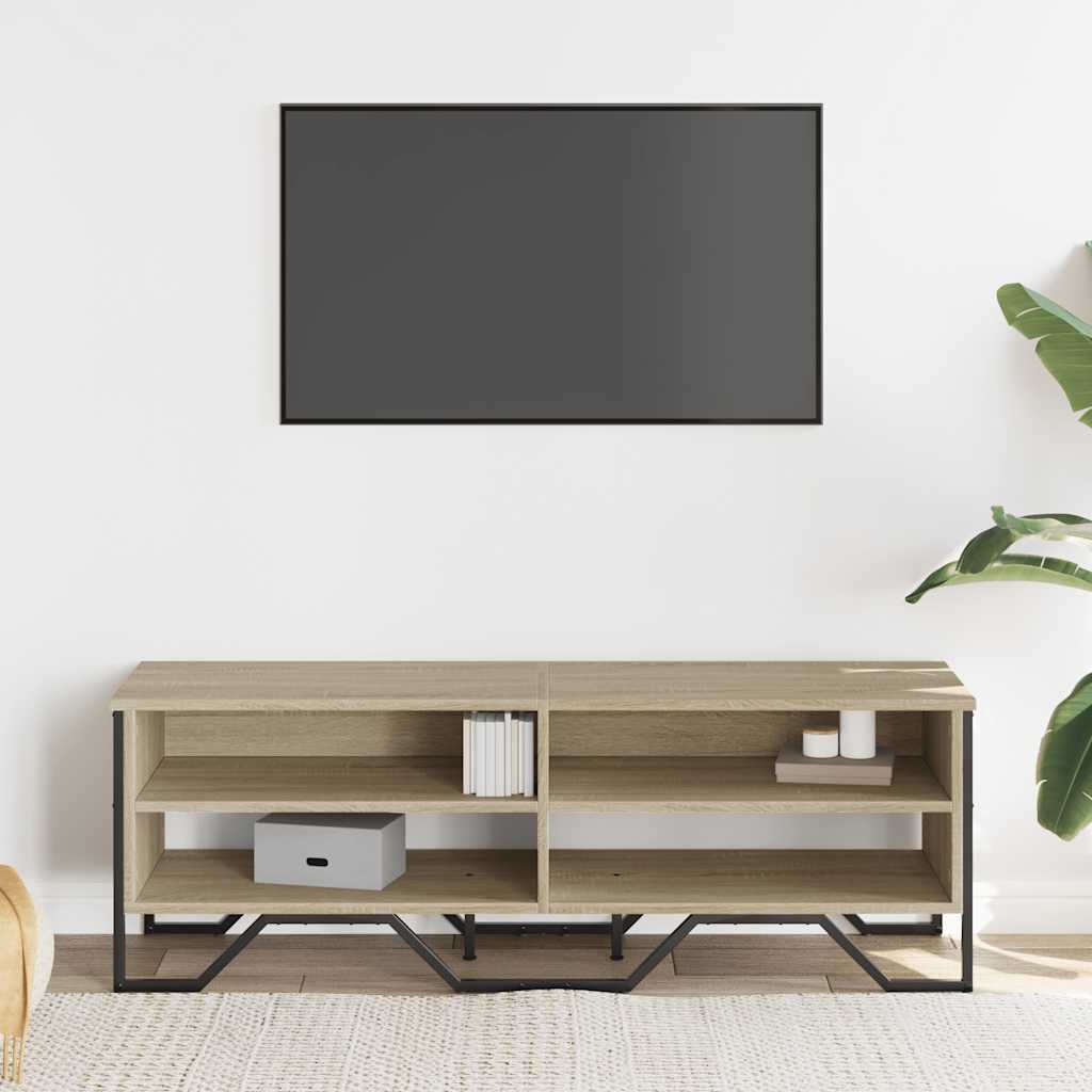 sonoma tölgy színű szerelt fa TV-szekrény 122 x 34 x 41 cm