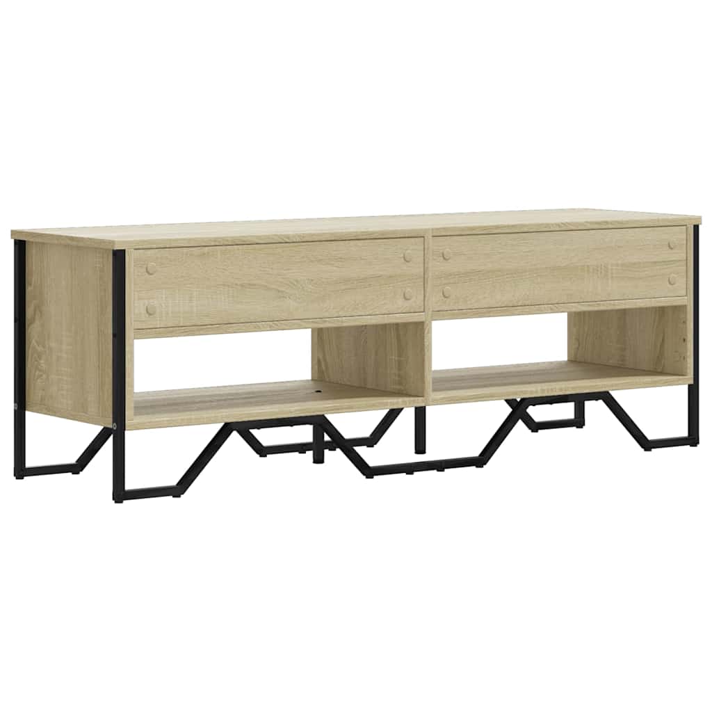 sonoma tölgy színű szerelt fa TV-szekrény 122 x 34 x 41 cm