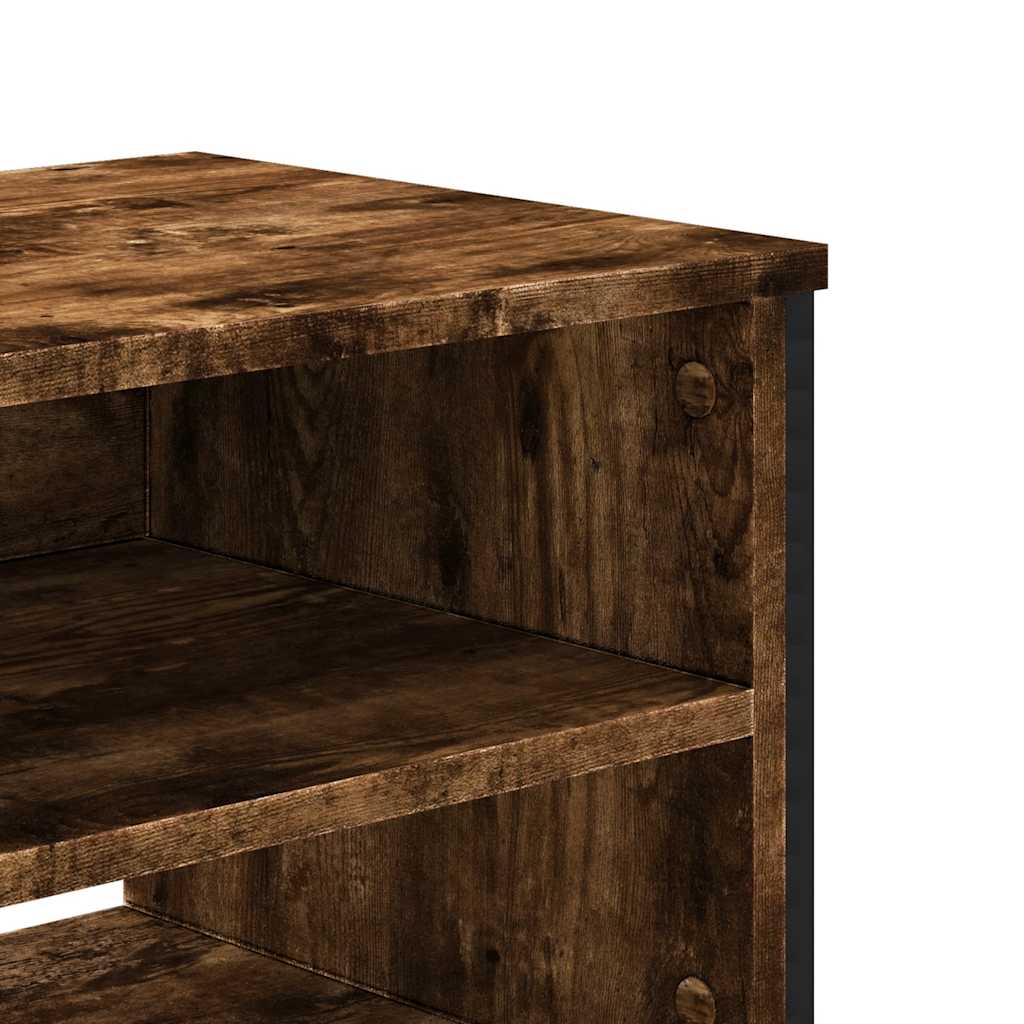 füstös tölgy színű szerelt fa TV-szekrény 122 x 34 x 41 cm