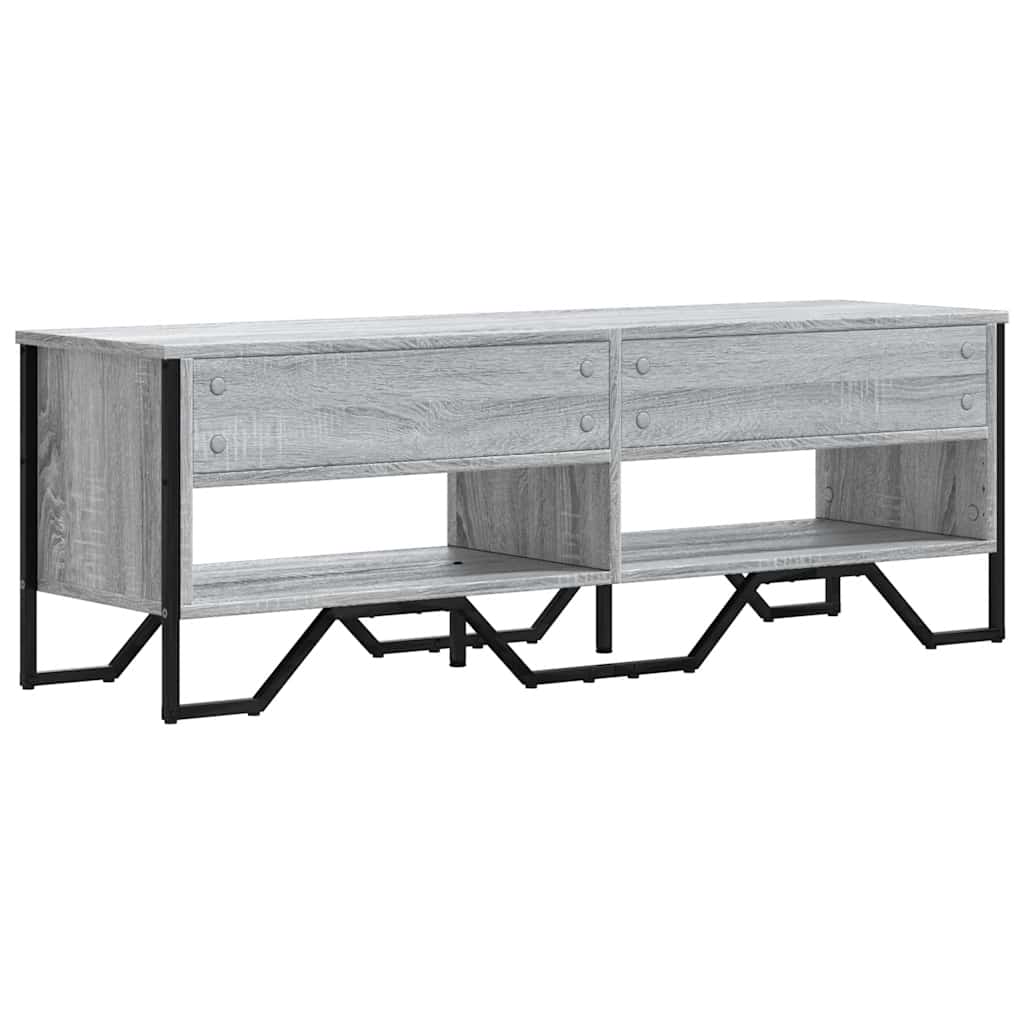 szürke sonoma színű szerelt fa TV-szekrény 122 x 34 x 41 cm