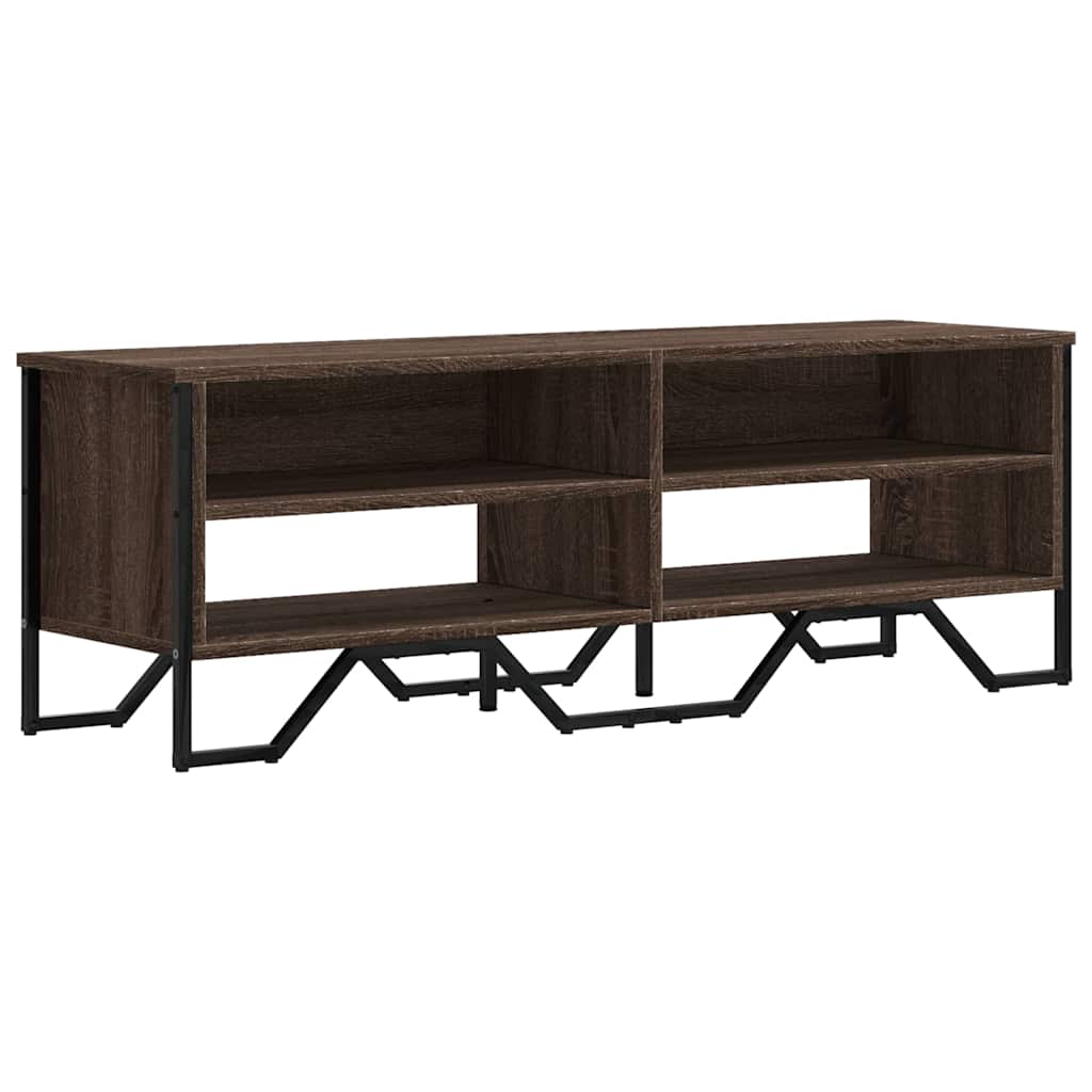 barna tölgy színű szerelt fa TV-szekrény 122 x 34 x 41 cm