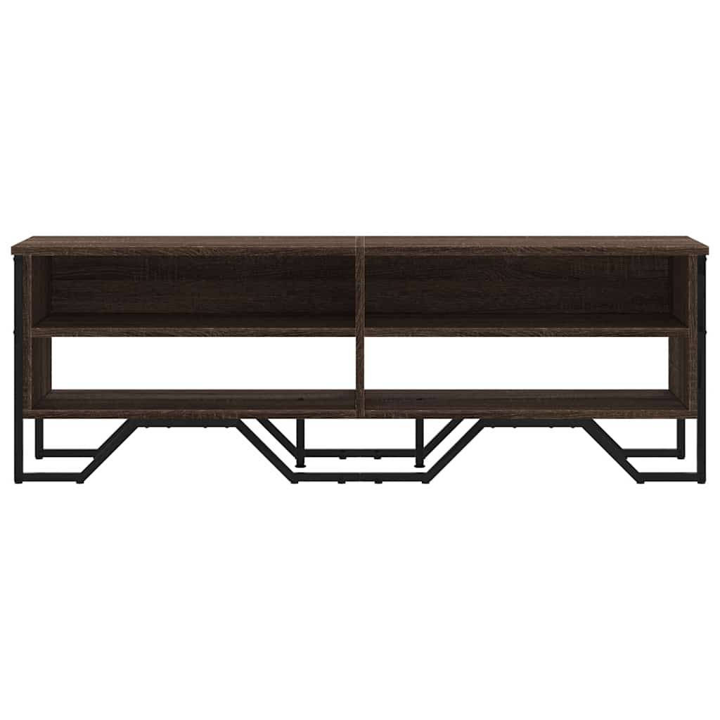 barna tölgy színű szerelt fa TV-szekrény 122 x 34 x 41 cm