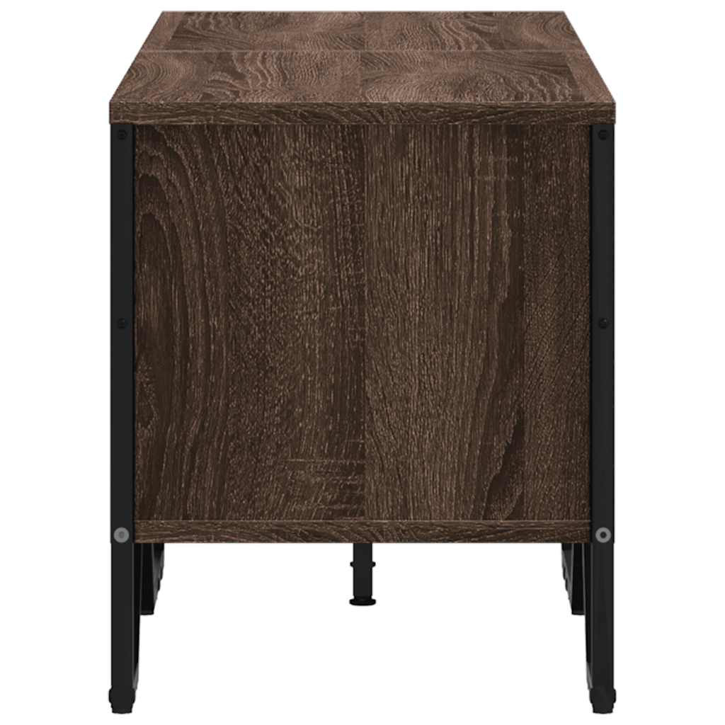 barna tölgy színű szerelt fa TV-szekrény 122 x 34 x 41 cm