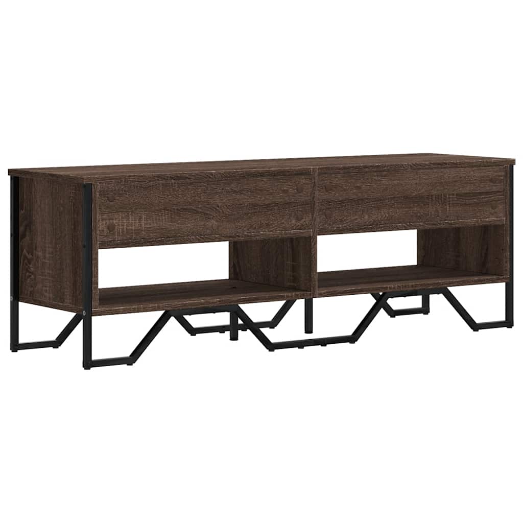 barna tölgy színű szerelt fa TV-szekrény 122 x 34 x 41 cm