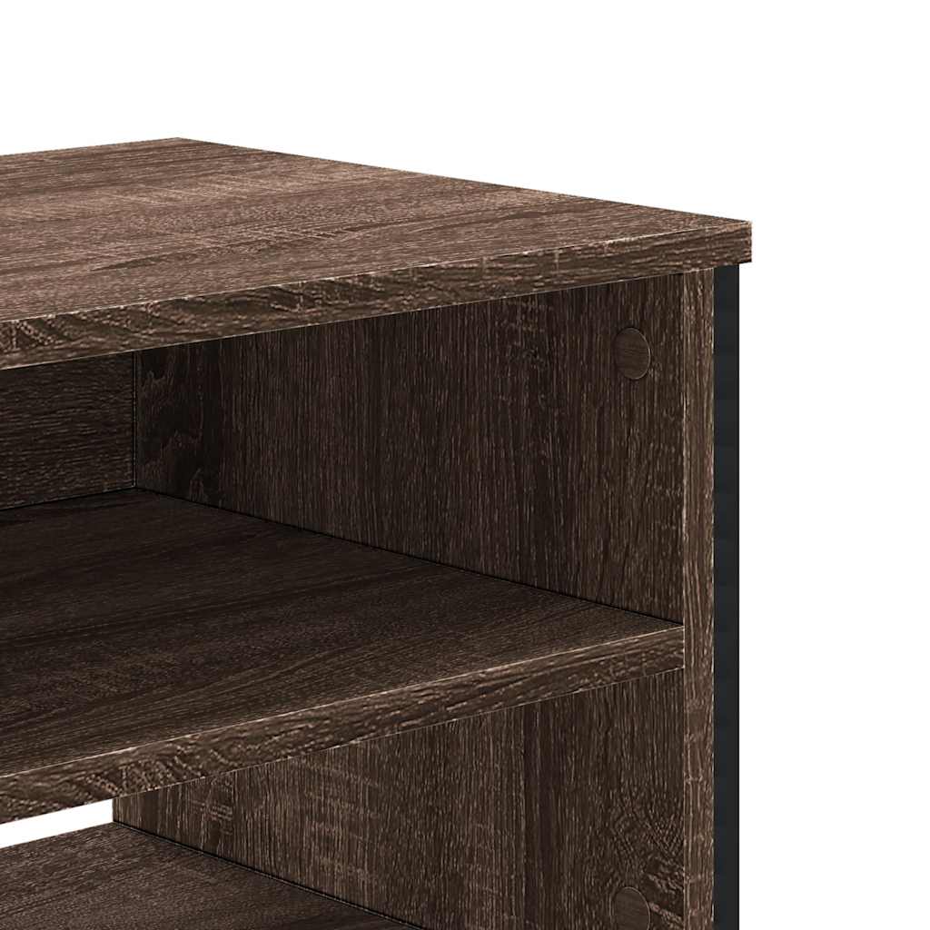 barna tölgy színű szerelt fa TV-szekrény 122 x 34 x 41 cm