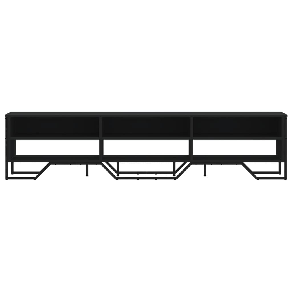 fekete szerelt fa TV-szekrény 180 x 34 x 41 cm