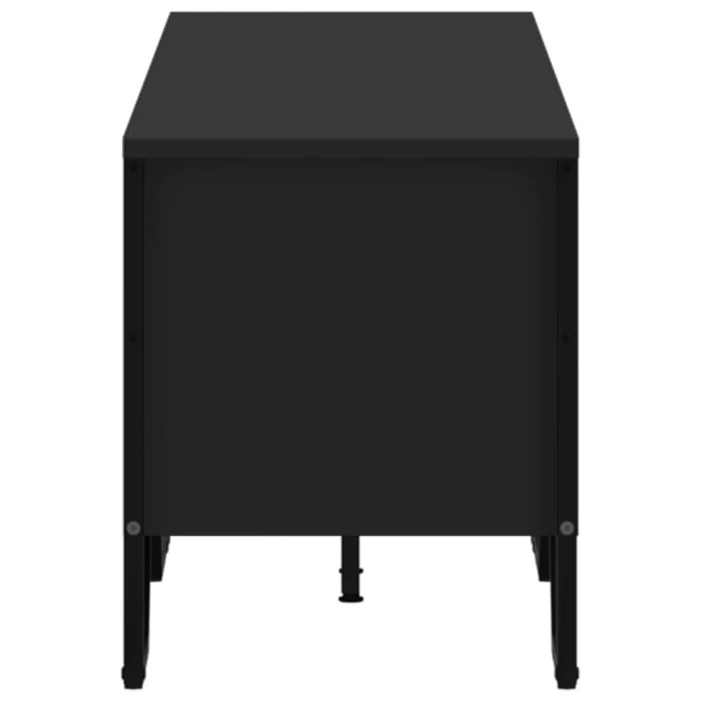 fekete szerelt fa TV-szekrény 180 x 34 x 41 cm